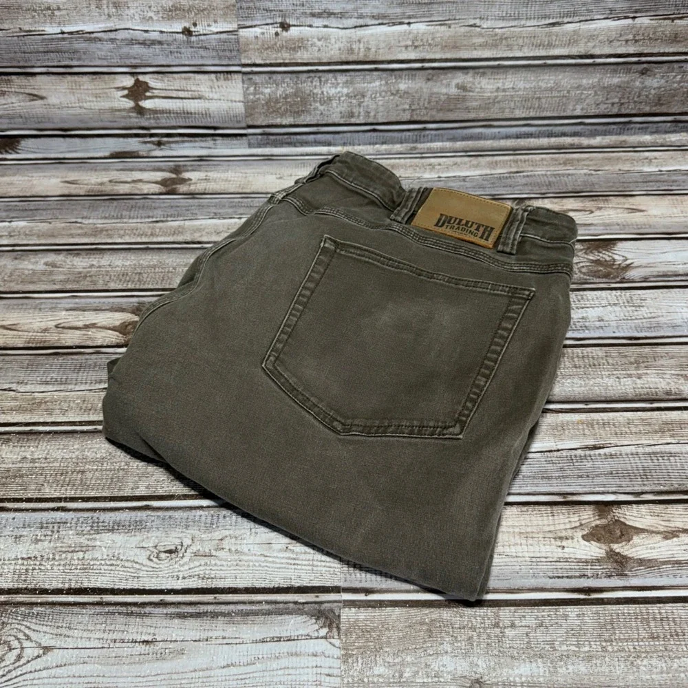 Duluth Trading Co Flex Fire Hose‎ Pants Brown Mens 40x30 Actual Cargo Utility